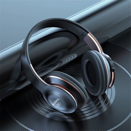 Huvudmonterade hopfällbara TWS-hörlurar med metallstödarm trådlöst Bluetooth 5.0 headset FM/TF-kortAux-in-funktion inbyggd mikrofon