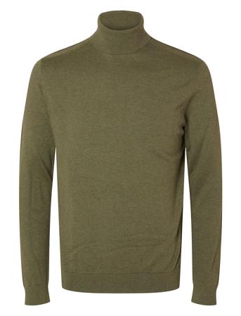 Slhberg Roll Neck Noos Green Selected Homme