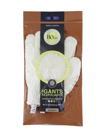 BO Paris Set Of Exfoliating Mitts - Nude - 2 pcs