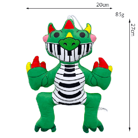 Vallmogrön dinosaurie stor lejon plyschleksak docka - Ny version av pianodraken