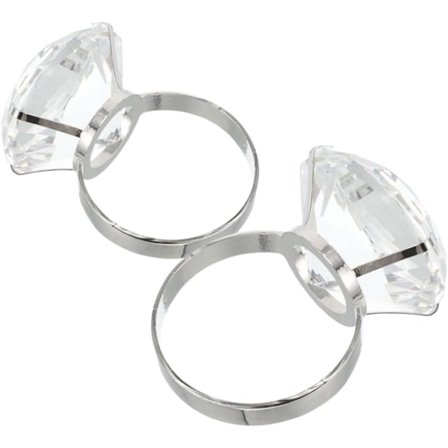 Strassihääbändi Rekvisiitta Iso timanttisormus hääkoristeisiin Morsiamen asustesetti