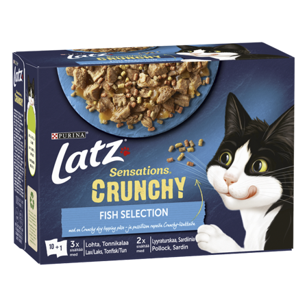 Purina Latz - Latz Sensations Knasende fisk i gelé 10x85 g - Katt - Kattefôr & kattemat - Våtfôr og våtmat - ZOO.no