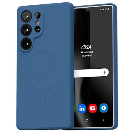 Mercury Mobilskal till Galaxy S25 Ultra MagSafe Semi-Silikon - Blå