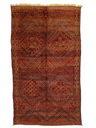 Håndknyttet Berber Moroccan - Mid Atlas Vintage 190X334 Uldtæppe