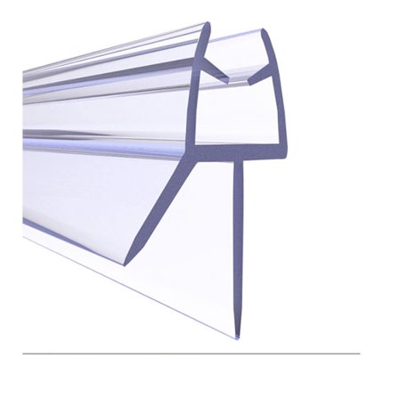 Bruseforsegling 80 cm til brusekabinedøre, PVC-forsegling til brusekabine, vandtæt beskyttelse, til 4-6 mm glas