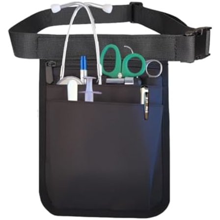 18x25cm Sygeplejerske Taske Bæltetaske Sygeplejerske Taske Organizer Medicinsk Taske med Flere Rum Bæltetaske med Flere C