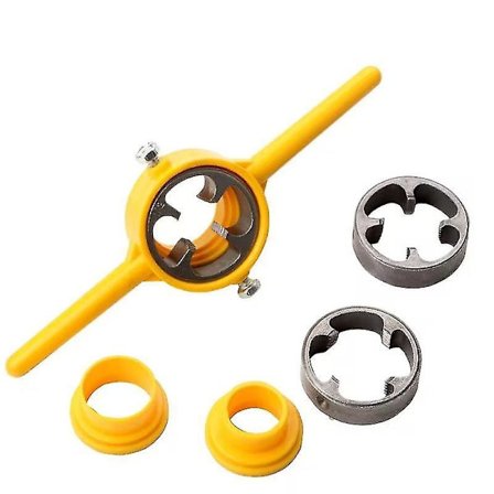 Dør Sæt Manuel Håndværktøj Rør Rund Dør Sæt Rørtrådning VVS (1 sæt, gul)