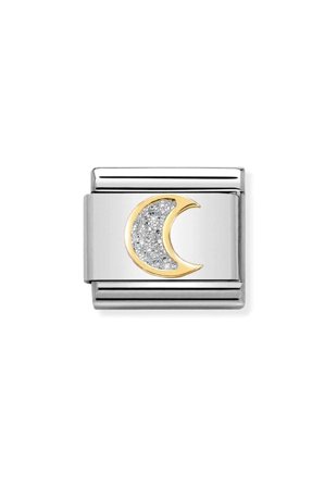 Glitter symbols 18k Gold & enamel Silver Moon