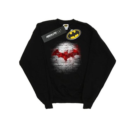 DC Comics Boys Batman Logo Wall Sweatshirt 9-11 år Svart