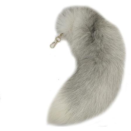 Fox Tail Riipus Valkoinen turkis Tail Avaimenper Suuri avainrengas Laukku Tarvikkeet Riipus auton avaimenper t Pehme p rr inen sisustus Noin. 40 cm
