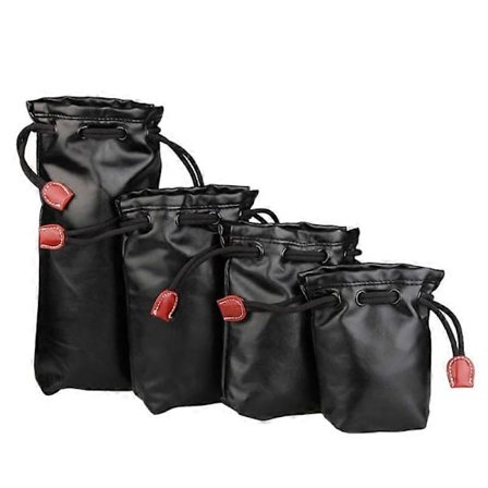 Myk støtsikker beskyttende kameralinseveskeposedeksel for PU LENS Bag XL