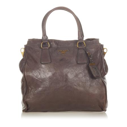Prada Vintage Pre-owned HandTas , Bruin , Dames , Maat: ONE Size Vintage Tassen
