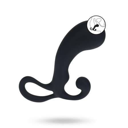 Bulb with Loop Silicone Prostate Massager - S - Black - Sexleker Vuxen: Fleshlight, penisring, hylser & pumper