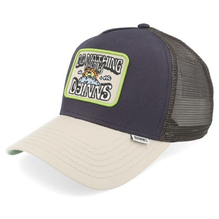 Djinns - Blå trucker Keps - Hft Cap Dnc Sun Navy/Créme A-Frame Trucker @ Hatstore