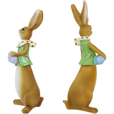 Kaninskulptur, påsktecknad djurstaty för utomhusbruk, heminredningsutsmyckning, kreativt hantverk, lämplig för terrass, gräsmatta, balkong