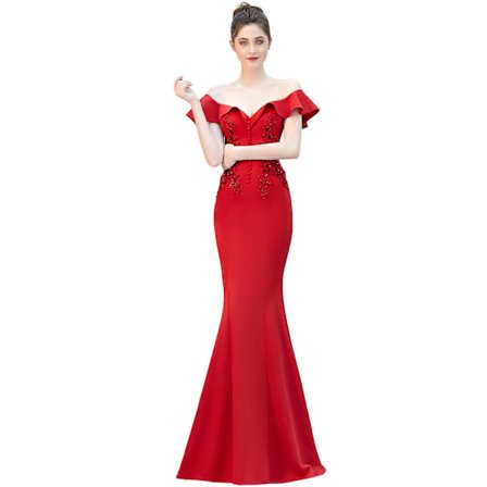 Elegant Lång Maxiklänning för Bal Kompatibel med Ceremonier