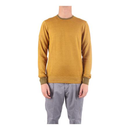 Fay, Round-neck Knitwear Geel, Heren, Maat:L