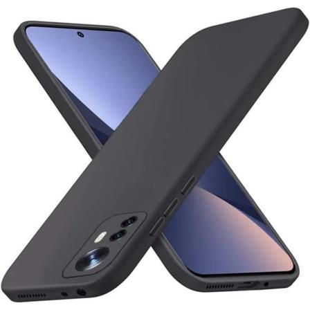 Taske til Xiaomi 12 Soft Silicone Lightweight Ultra Slim Shockproof Sort Svart
