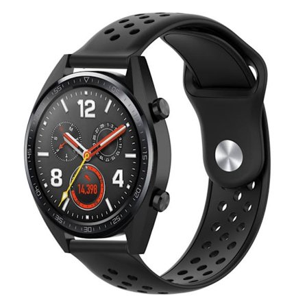 22 mm Huawei Watch GT / Honor Magic klockarmband i silikon - Svart