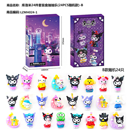 2024 Julekalender Nedtælling Kuromi My Melody Cinnamoroll Sanrio Legetøjstilbehør Børn Piger Kalendergaver