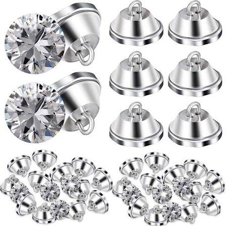 100 st Rhinestone Crystal klädselknappar imitera diamant