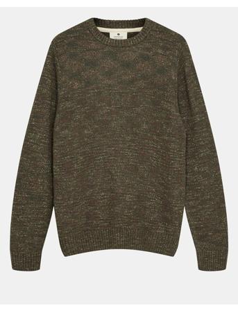 Aksune Space Yarn Crew Neck Anerkjendt Khaki