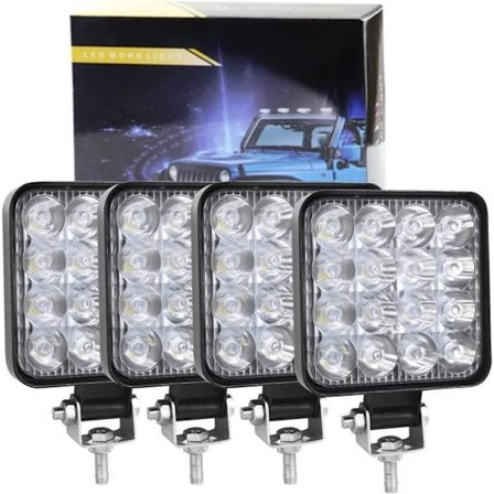 4 x 48W 16 LED IP67 Work Light for 12V/24V Vehicles, for Jeeps and SUVs