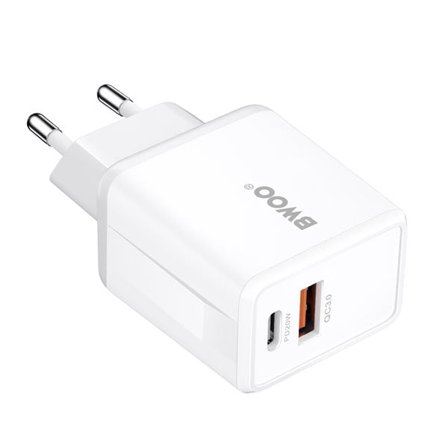 BWOO Vægoplader 38W QC med USB og USB-C