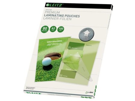 LEITZ Laminat UDT A3 80mic klar 100/fp - Lyreco - Kontorsmaskiner - Laminering - Laminat - A3