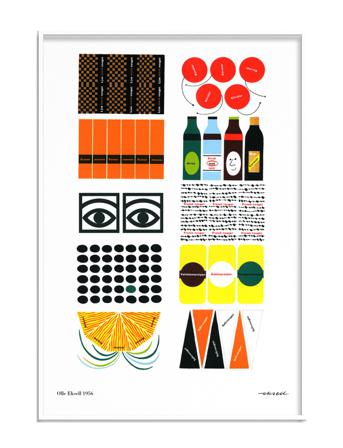 Ögon - 1956 - Chocolate Box Home Decoration Posters & Frames Posters Illustrations Monivärinen/Kuvioitu Olle Eksell