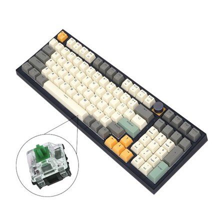 GK980 98 nøgler RGB-knap Kontrol Gaming Hot Swappable Mekanisk Switch Gamer Keyboards Gateron Glacier Switch