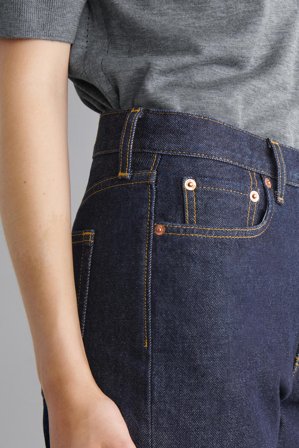 COS Femme Jean Reprise Droit in Bleu