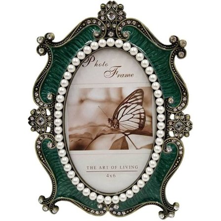 Vintage Metallikuvakehyksen Retro Antiikki Soikea Valokuvakehyksen P