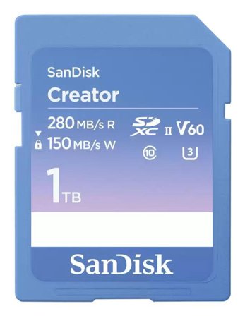 SanDisk Extreme PRO 1TB V60 Blue Creator Card