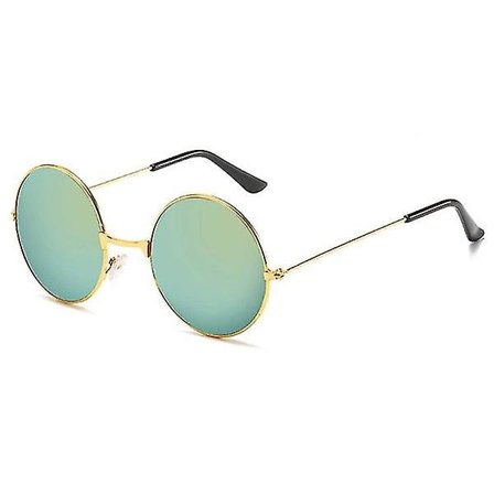 Pyöreät aurinkolasit kultaiset peililasit kulta
