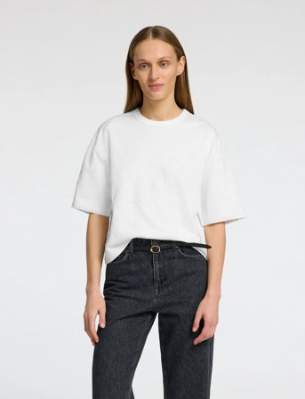 Selected Slfpenny Ss Embroidered Tee - White - XS