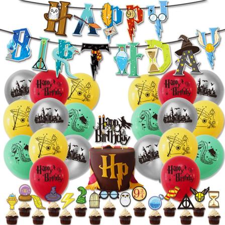 Harry Potter troldmands tema festdekoration b?rn f?dselsdagss?t B