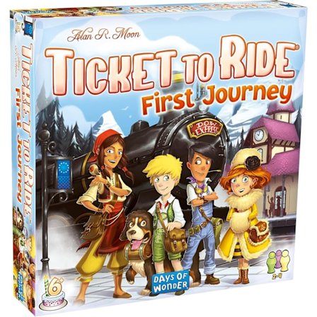 Ticket to Ride Europe First Journey Brädspel | Strategispel | Tågäventyrsspel | Kul Familjespel | Åldrar 6+ | 2-4 Spelare Speltid 15-30 Min