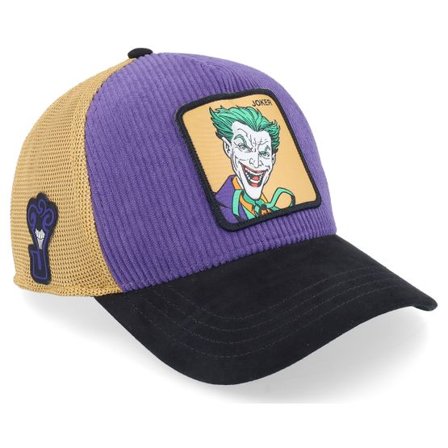 Capslab - Lila trucker Keps - Dc Comics Joker Yellow/Purple/Black Premium A-Frame Adjustable @ Hatstore