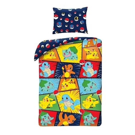 Pokémon sängöverdrag 140×200 cm, 70×90 cm