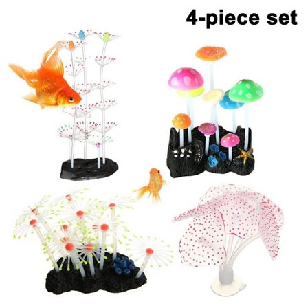 Kunstig koralplante sæt til akvarium koralrev kombination B KLB