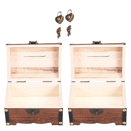 2 stk Barnas Smykkeorganisator Leke Skattkiste Treboks Skattkiste Barn