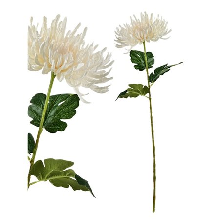 VIRIDIS Konstgjord Krysantemum Gren 70 cm, Kremfärgad Dekoration