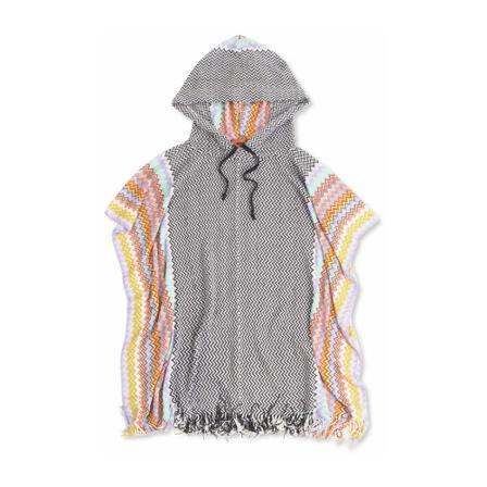 Missoni Knitted Hooded Poncho Grå, Dame, Størrelse: ONE Size