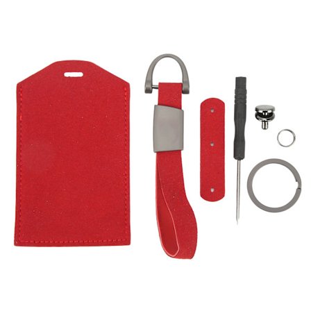 Auton avainkorttikotelo avaimenperällä, vedenkestävä, kestävä, joustava, punainen, korvaava Tesla Model Y 3:lle