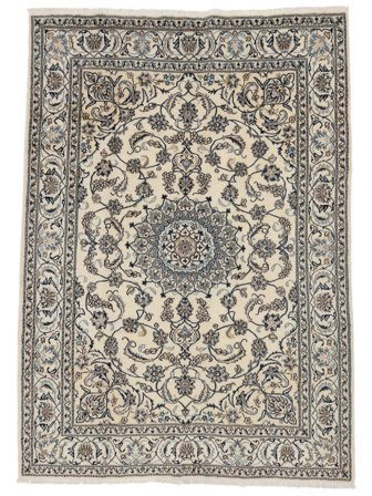 205X285 Tapis D'orient Naïn Marron/Jaune Foncé (Laine, Perse)