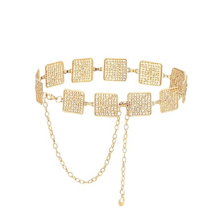 2023 - Damkläder Guld Bälte Klänning Västerländsk Metallkedja Tjock Kedja Bälte Jeans Kjolar