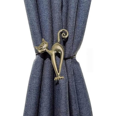 2-pack Cyanotype Vintage Kattformade Magnetiska Fönsterklämmor för Ho