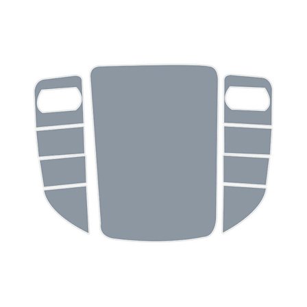 TPU-skyddande film för multimediaknappar på mittkonsolen i bilen, tillbehör till E-klass E260/E300L