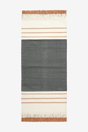 Svanefors - Løber Jackie - Grå - Bomulds- & kludetæpper - 70X240 - Fra Homeroom